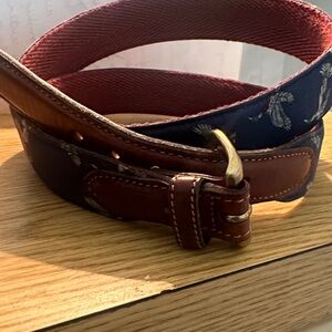 Trafalgar Blue and Brown Leather Belt